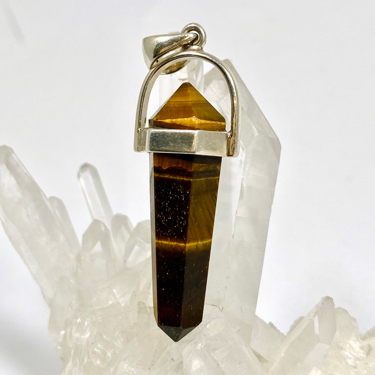 Tiger's Eye Double Point Pendant PPGJ1234