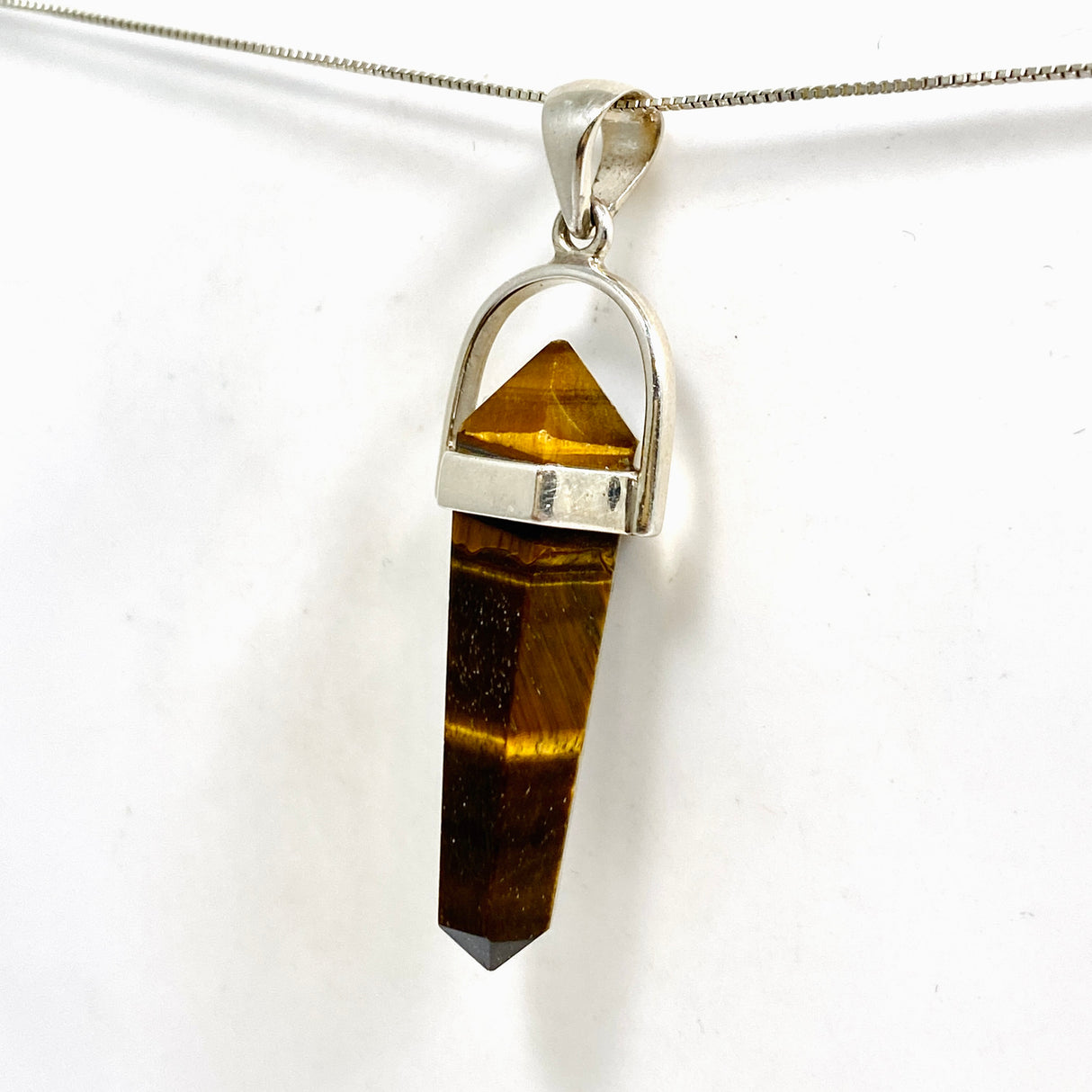 Tiger's Eye Double Point Pendant PPGJ1234