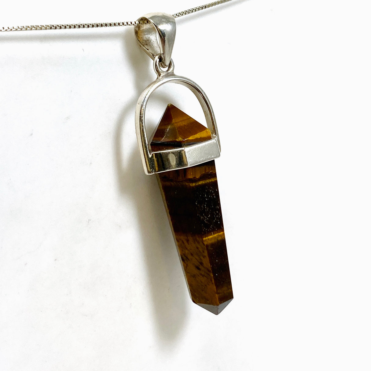 Tiger's Eye Double Point Pendant PPGJ1234