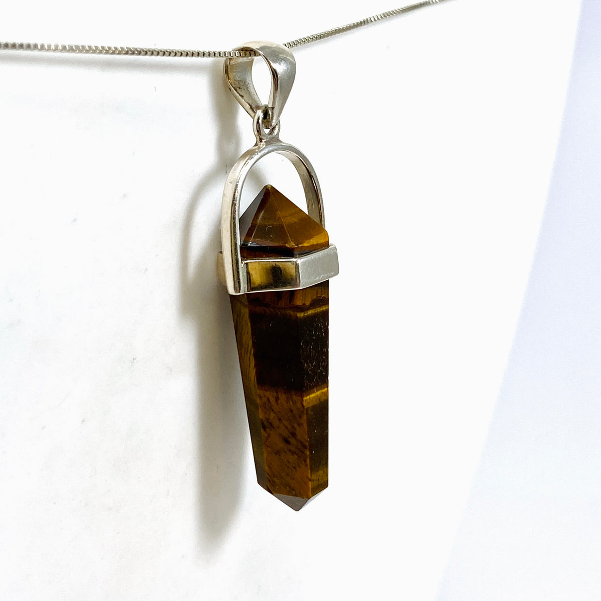 Tiger's Eye Double Point Pendant PPGJ1234