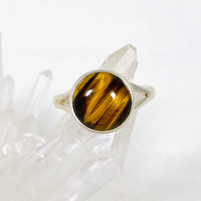 Tigers Eye Round Ring Size 9 KRGJ3122 - Nature's Magick