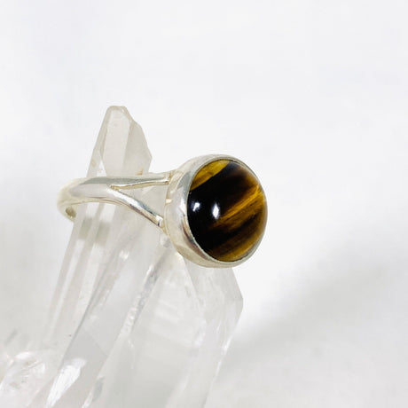 Tigers Eye Round Ring Size 9 KRGJ3122 - Nature's Magick