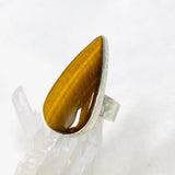 Tigers Eye Teardrop Hammered Band Ring Size 7 KRGJ3123 - Nature's Magick