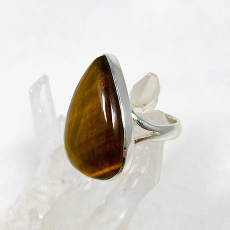 Tigers Eye Teardrop Ring Size 8 KRGJ3124 - Nature's Magick