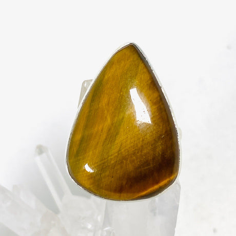 Tigers Eye Teardrop Ring Size 8 KRGJ3124 - Nature's Magick