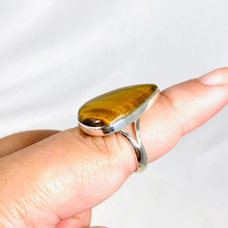 Tigers Eye Teardrop Ring Size 8 KRGJ3124 - Nature's Magick