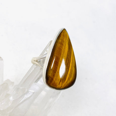 Tigers Eye Teardrop Ring Size 9 KRGJ3125 - Nature's Magick