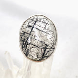 Tourmalinated Quartz Oval Cabochon Ring Size 10 PRGJ578