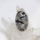 Tourmalinated Quartz Oval Pendant in a Hammered Setting KPGJ4394 - Nature's Magick