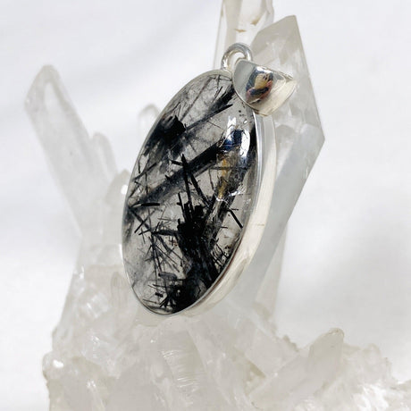 Tourmalinated Quartz Oval Pendant KPGJ4392 - Nature's Magick