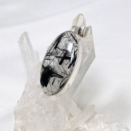 Tourmalinated Quartz Oval Pendant KPGJ4393 - Nature's Magick