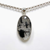 Tourmalinated Quartz Oval Pendant KPGJ4393 - Nature's Magick