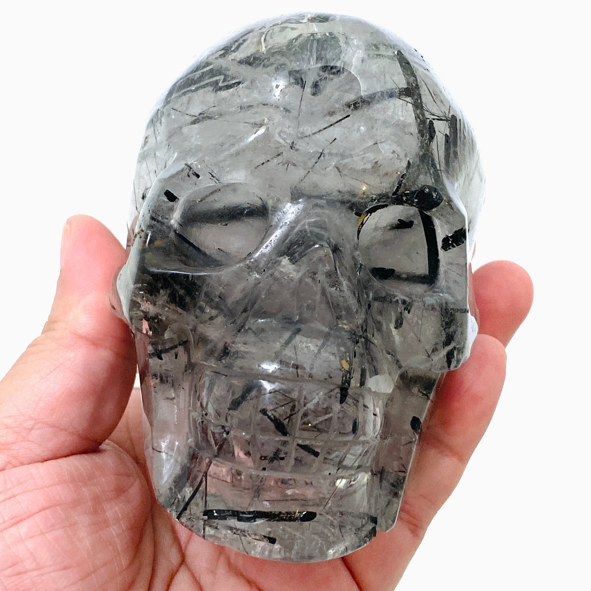 Tourmalinated Quartz Skull TQSK-01