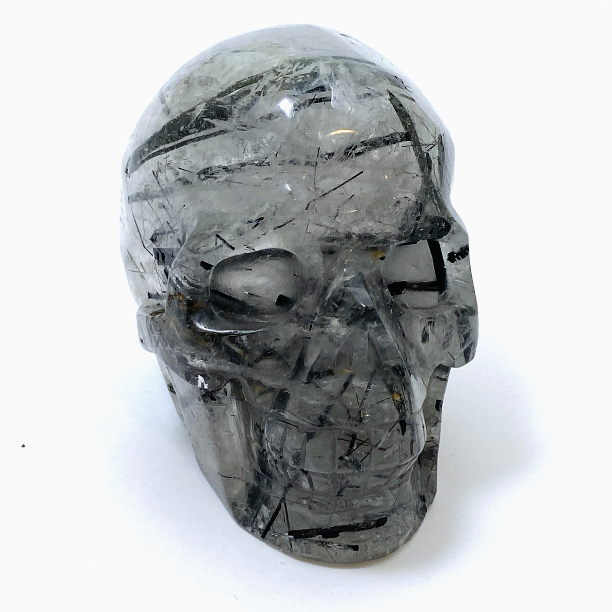 Tourmalinated Quartz Skull TQSK-01