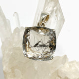 Tourmalinated Quartz Square Faceted Pendant PPGJ1228