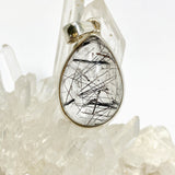 Tourmalinated Quartz Teardrop Cabochon Pendant PPGJ1226