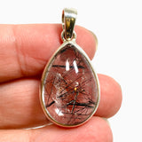 Tourmalinated Quartz Teardrop Cabochon Pendant PPGJ1226