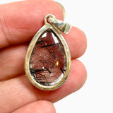 Tourmalinated Quartz Teardrop Cabochon Pendant PPGJ1226