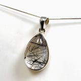 Tourmalinated Quartz Teardrop Cabochon Pendant PPGJ1226