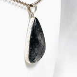 Tourmalinated Quartz Teardrop Pendant in a Hammered Setting KPGJ4395 - Nature's Magick