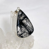 Tourmalinated Quartz Teardrop Pendant in a Hammered Setting KPGJ4395 - Nature's Magick