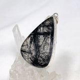 Tourmalinated Quartz Teardrop Pendant in a Hammered Setting KPGJ4395 - Nature's Magick