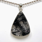 Tourmalinated Quartz Teardrop Pendant in a Hammered Setting KPGJ4395 - Nature's Magick