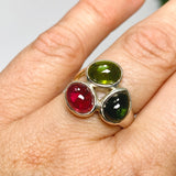 Tourmaline Cabochon Multi-stone Ring Size 6.5 PRGJ547