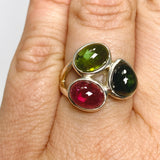 Tourmaline Cabochon Multi-stone Ring Size 6.5 PRGJ547