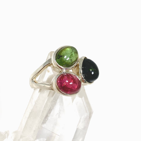 Tourmaline Cabochon Multi-stone Ring Size 6.5 PRGJ547