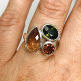 Tourmaline Faceted Multi-stone Ring Size 7 PRGJ545