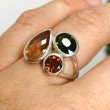 Tourmaline Faceted Multi-stone Ring Size 7 PRGJ545