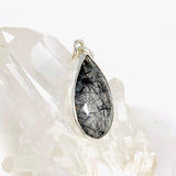 Tourmaline in Quartz faceted teardrop pendant KPGJ3656 - Nature's Magick