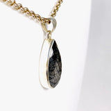 Tourmaline in Quartz faceted teardrop pendant KPGJ3656 - Nature's Magick