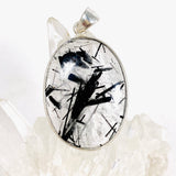 Tourmaline in Quartz oval pendant KPGJ3664 - Nature's Magick