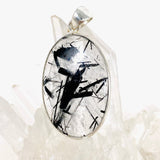 Tourmaline in Quartz oval pendant KPGJ3664 - Nature's Magick