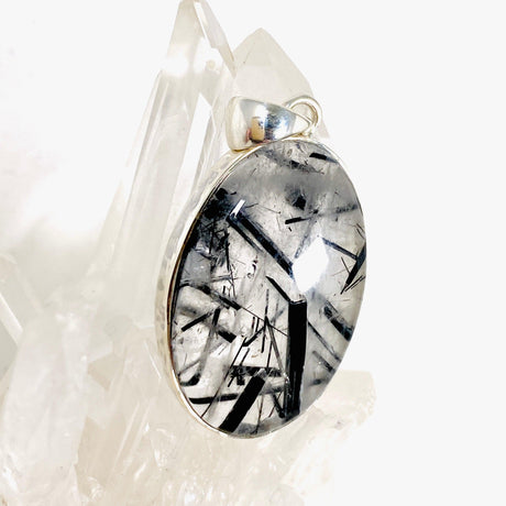 Tourmaline in Quartz oval pendant KPGJ3665 - Nature's Magick