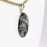 Tourmaline in Quartz oval pendant KPGJ3665 - Nature's Magick