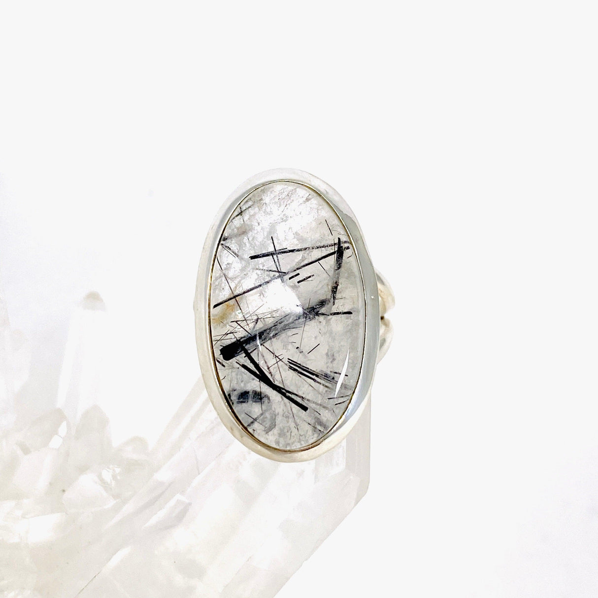 Tourmaline in Quartz oval ring s.7 KRGJ2847 - Nature's Magick