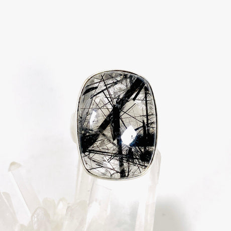 Tourmaline in Quartz oval ring s.8 KRGJ2851 - Nature's Magick