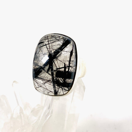 Tourmaline in Quartz oval ring s.8 KRGJ2851 - Nature's Magick