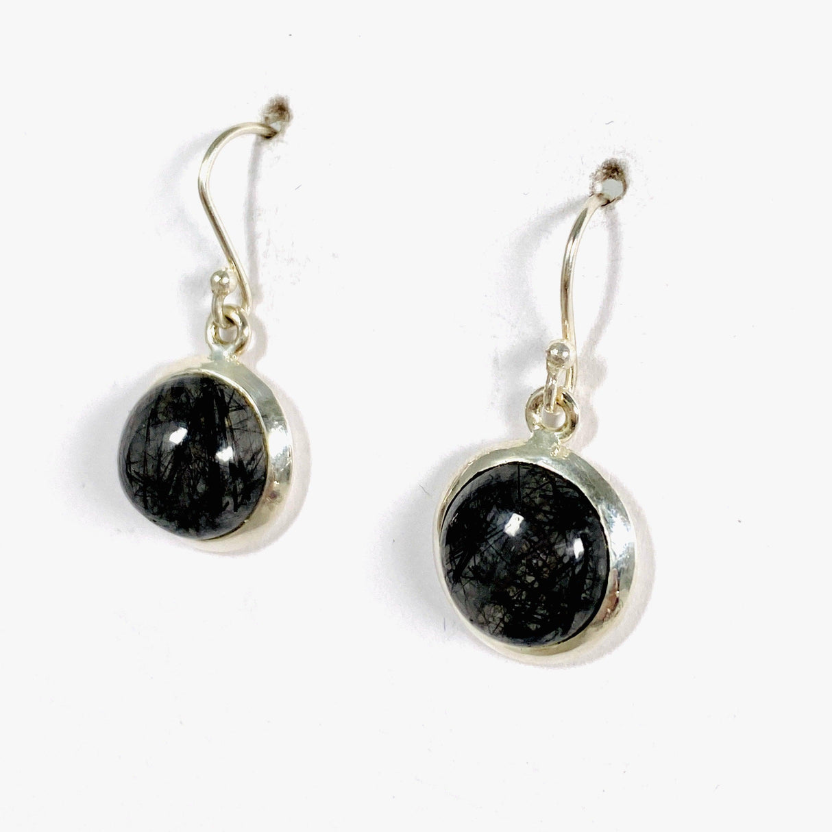 Tourmaline in Quartz round earrings KEGJ1316 - Nature's Magick