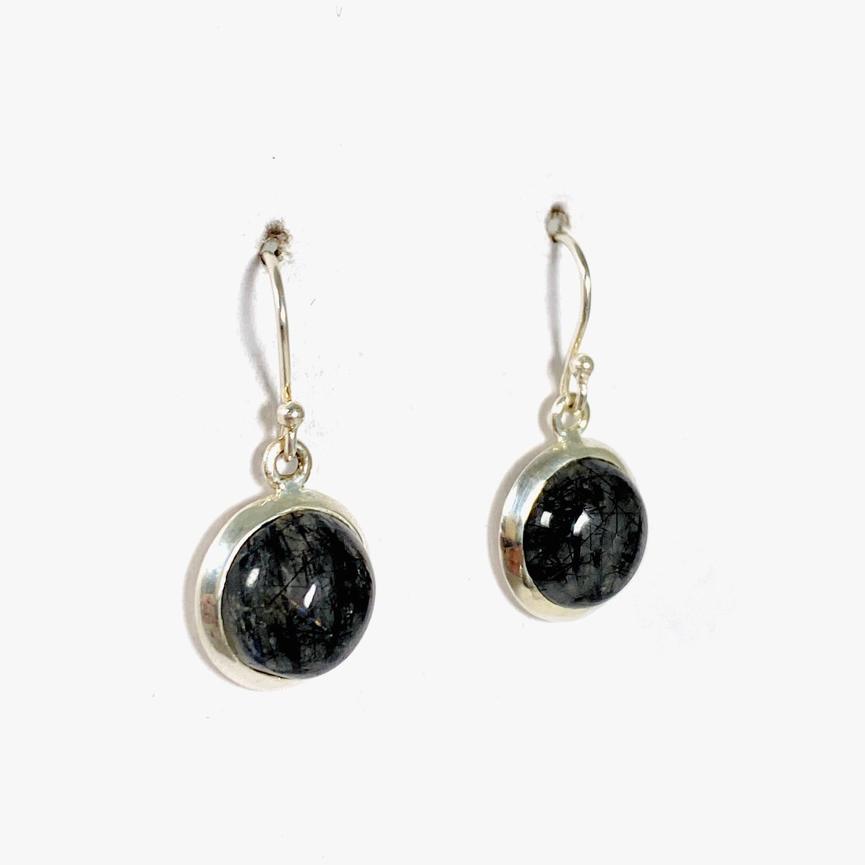 Tourmaline in Quartz round earrings KEGJ1316 - Nature's Magick