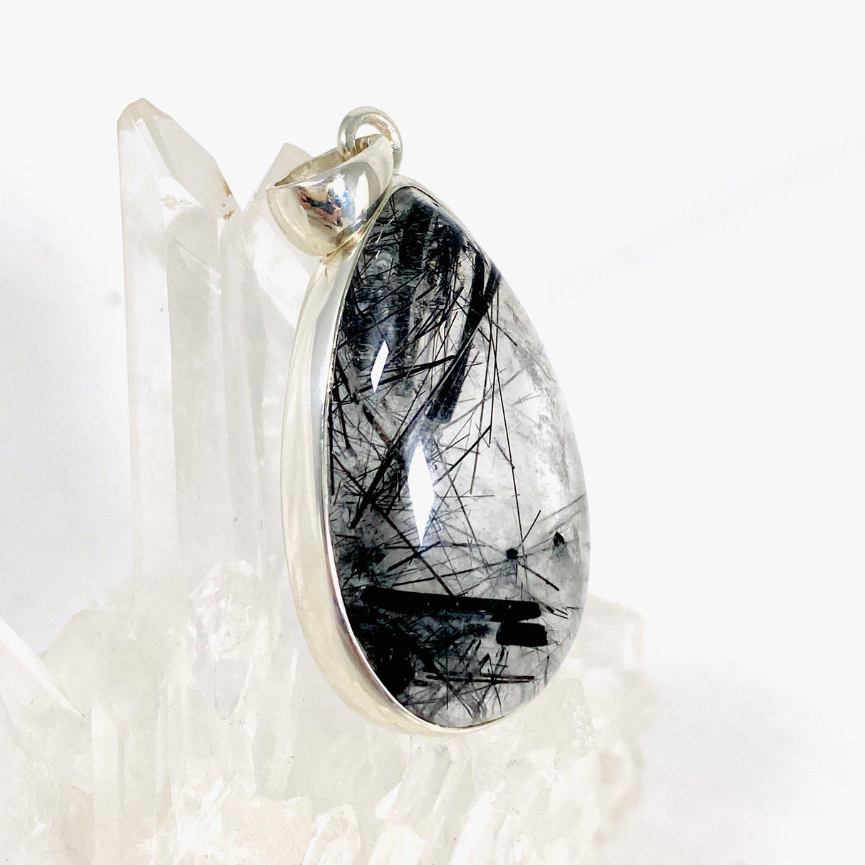 Tourmaline in Quartz teardrop pendant KPGJ3660 - Nature's Magick