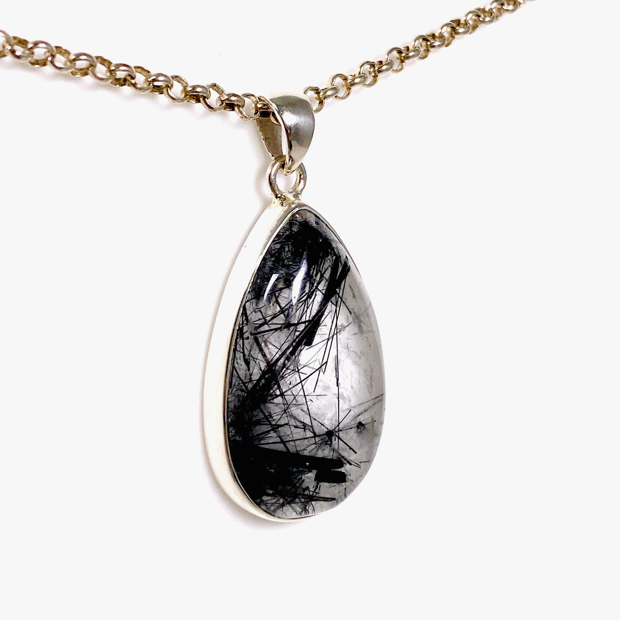 Tourmaline in Quartz teardrop pendant KPGJ3660 - Nature's Magick