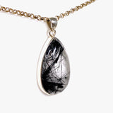 Tourmaline in Quartz teardrop pendant KPGJ3660 - Nature's Magick