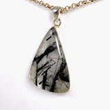 Tourmaline in Quartz triangular pendant KPGJ3670 - Nature's Magick