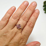 Pink Tourmaline Faceted Flower Ring PRGJ540