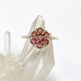 Pink Tourmaline Faceted Flower Ring PRGJ540