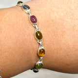 Tourmaline Oval Cabochon Bracelet HBGJ-01